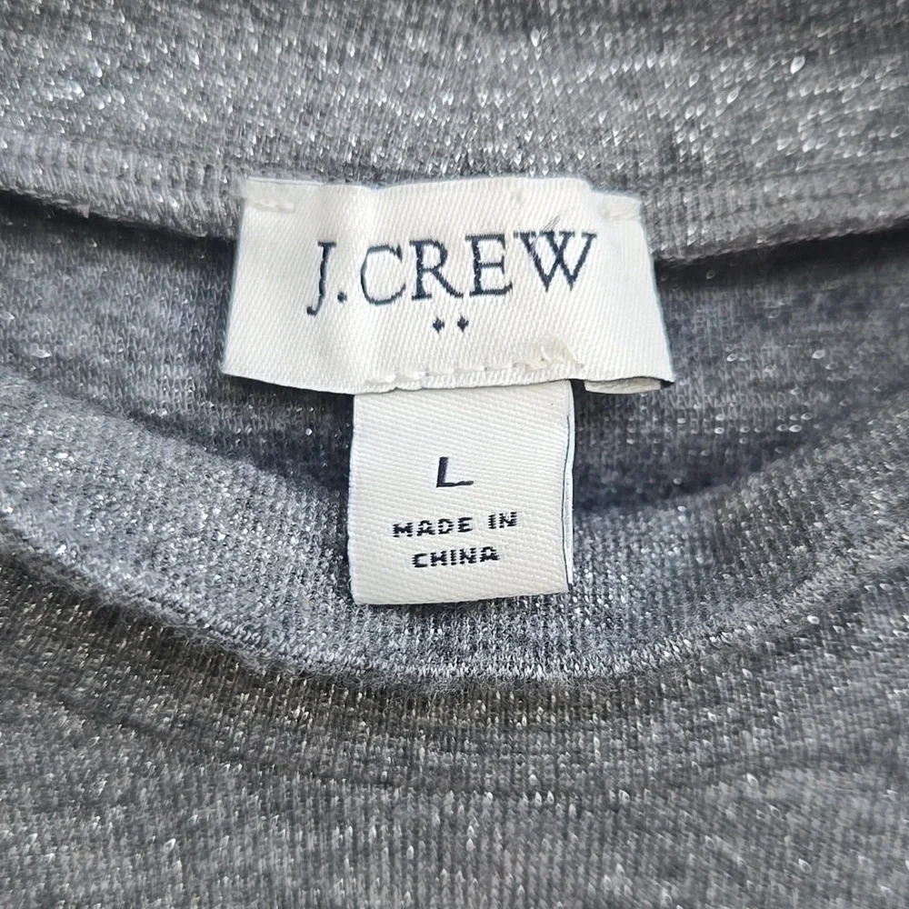 J. Crew Sparkling Gray Knit Top
